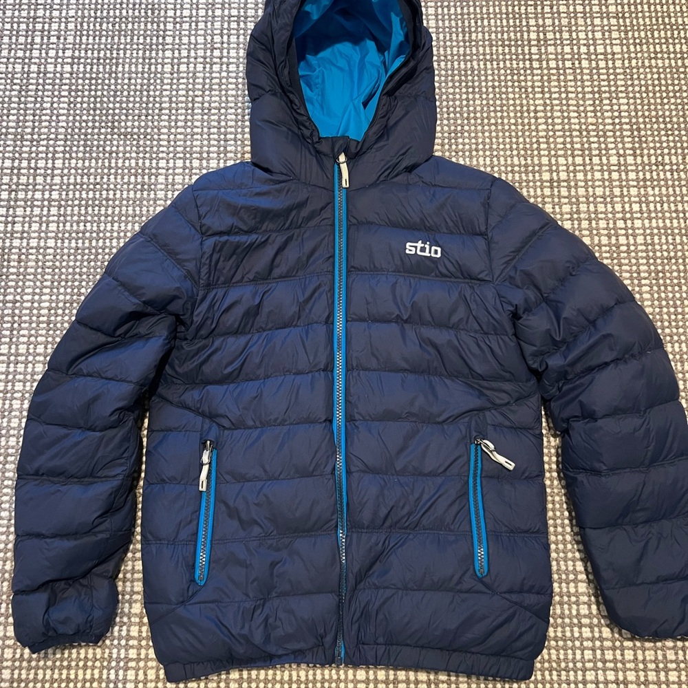 Youth Size 12 Stio Navy Hooded Puffer Jacket